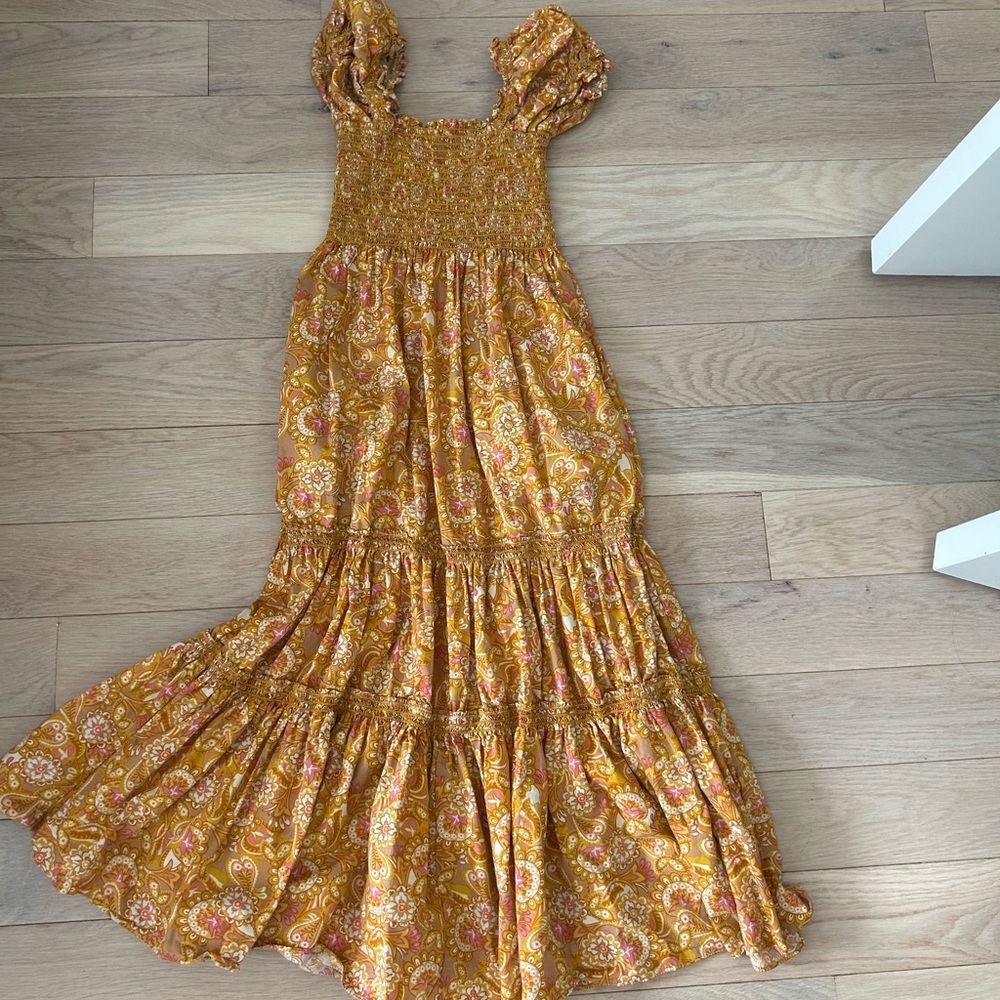 Floral Maxi Dress with Ruffled Sleeves